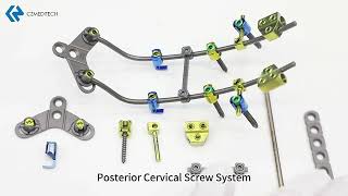 CZMEDITECHPosterior Cervical Screw System Polyaxial Pedical Screw orthopedic implants [upl. by Martineau28]