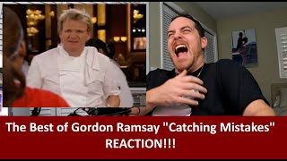 American Reacts to The Best Of Gordon Ramsay Catching Mistakes on Hells Kitchen REACTION [upl. by Nylauqcaj]