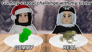 GUMMY FOOD VS REAL FOOD CHALLENGE PART 2  ROBLOX [upl. by Mungo813]