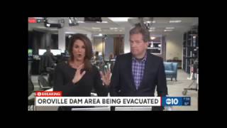 Oroville Dam Spillway Imminent Failure Live Coverage [upl. by Eugilegna]