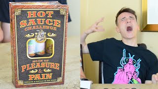 Hot Sauce Challenge Book Of Pleasure and Pain  WheresMyChallenge [upl. by Ecirahc]