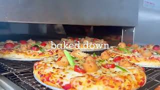 How to bake pizza by electric conveyor oven [upl. by Nady]