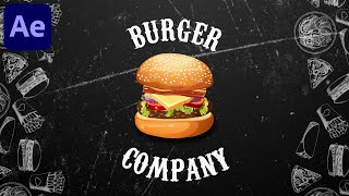 Lets Animate Burger in After Effects  After Effects Tutorial  Fast Food Logo [upl. by Rondon]