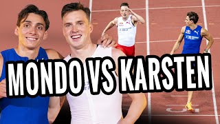 Duplantis vs Warholm Se Mondos kross i superduellen på 100 meter [upl. by Nwahsav]