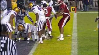 LSU vs Arkansas 09  quotThe Hitquot Old [upl. by Oremor]