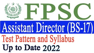 FPSC Assistant Director Test Syllabus 2022  FPSC Assistant Director Test Preparation 2022 [upl. by Ailemrac]