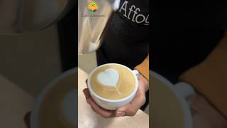 Latte Art Heart by our barista student Mr Bikal Adhikari [upl. by Alliw]