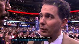 Gov Walker defends Romneys conservatism [upl. by Aracahs]