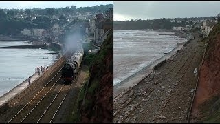 Dawlish Sea Wall Before amp After [upl. by Aleit180]