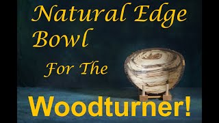 Natural edge Turned wood bowl Woodturning [upl. by Donahue]