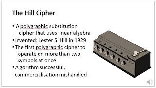 011 THE HILL CIPHER WITH VOICEOVER 17 MINUTES [upl. by Isabelita]