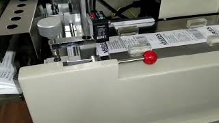 Label Cutting Machine for Taffeta amp Satin by VERTEX [upl. by Kaine734]