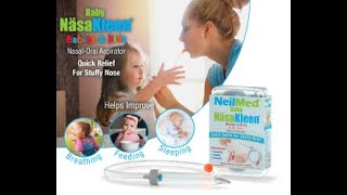 NeilMed Baby NasaKleen NasalOral Aspirator for Babies and Kids [upl. by Pergrim897]