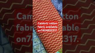 cambric cotton fabric [upl. by Aubarta]