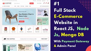 1 Mern Stack ECommerce Website Using React JS Node Js MongoDB Express Js  Project Overview 🔥🔥🔥 [upl. by Shurlocke]