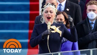 Watch Lady Gaga Perform The National Anthem At Biden’s Inauguration  TODAY [upl. by Ylrebmi610]