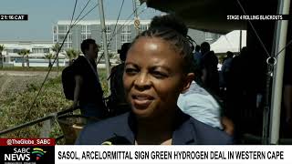 Sasol and ArcelorMittal sign green hydrogen deal in Western Cape [upl. by Dallis]