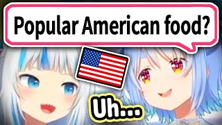 Gura Teaches Pekora About American Food【Hololive】 [upl. by Takara195]