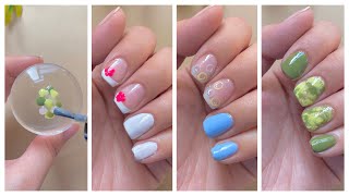 Nail stamper nail art hacks  Bubble nails  Marble nails  French tips [upl. by Ennaeerb]