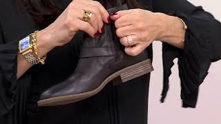 Clarks Collection Leather Ankle Boot  Camzin Loop on QVC [upl. by Ak]