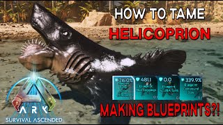 Ark Survival Ascended  How To Tame HELICOPRION  Blueprint Abilities Ark Additions [upl. by Ike325]