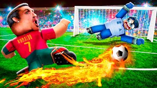 Becoming RONALDO in SUPER LEAGUE SOCCER in ROBLOX [upl. by Ardnama]