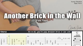 Another Brick in the Wall  Pink Floyd  Fingerstyle Guitar  TAB  Chords  Lyrics [upl. by Ettezyl]