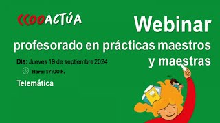 Webinar de profesorado en prácticas del Cuerpo de Maestros y Maestras [upl. by Boudreaux]