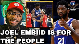 Joel Embiid is a REAL ONE  Pays 2000 fine for Pelicans rookie Jose Alvarado [upl. by Anirdnaxela]