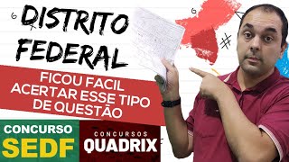 QUESTÕES SOBRE OS CONHECIMENTOS ACERCA DO DISTRITO FEDERAL  Concurso SEDF 2022 [upl. by Itsyrc]