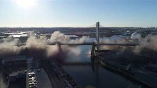 Kosciuszko Bridge Aerial broll [upl. by Nwahsal619]