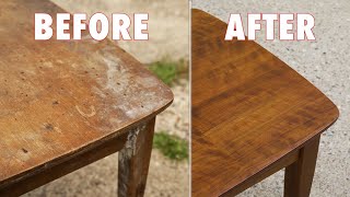 The Filthiest Mid Century Table Gets Refinished  Furniture Restoration amp Repair [upl. by Pontus]