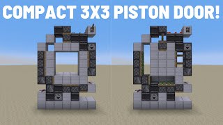 How To Make A Compact 3x3 Piston Door Minecraft Java 120 [upl. by Hsekin]