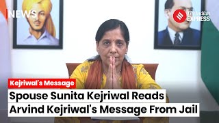 Arvind Kejriwals Wife Sunita Kejriwal Reads CMs Message Sent From Jail  Kejriwal Arrest [upl. by Aiykan]