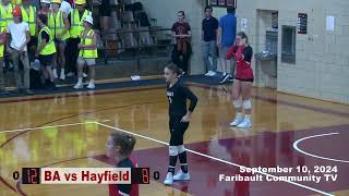 Faribault Bethlehem Academy Volleyball vs Hayfield  September 10 2024 [upl. by Ecnaret495]