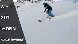 Skifahren lernen Qualitätsmerkmale eines Kurzschwungs [upl. by Uolyram]