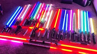 MY ENTIRE LIGHTSABER COLLECTION INSANE [upl. by Kcirrej]