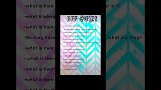 bff quiz fypシ bestfriend quiz [upl. by Ttenaej]