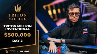 500K NLH Triton Million  Event 2 Day 2  Triton Poker Series X WSOP Paradise 2024 [upl. by Alecram]