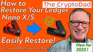 Easily Restore Your Ledger Nano SX Wallet Recovery 24word Backup amp Ledger Live Guide [upl. by Elletnohs833]