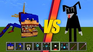 ALL SHIN SONIC VS CARTOON DOG Mod Update in Minecraft PE [upl. by Aivle]