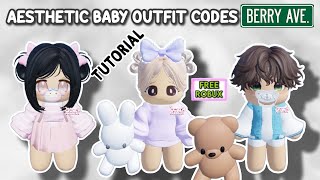 HOW TO BECOME A CUTE BABY  AESTHETIC BABY OUTFIT CODES FOR BERRY AVENUE AND BLOXBURG TUTORIAL 👶✨️ [upl. by Nnarefinnej111]