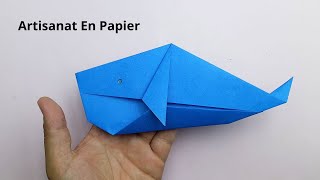 Origami Dauphin Très Facile  Artisanat En Papier [upl. by Olathe]