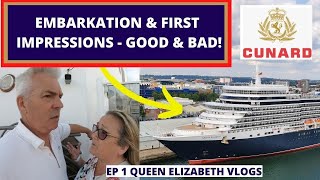 Cunard Queen Elizabeth Cruise Vlogs  Episode 1  FIRST IMPRESSIONS and FRUSTRATIONS [upl. by Einahpet421]