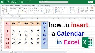 how to insert a calendar in excel  date picker in excel  insert calendar in excel  excel [upl. by Nwahsyar]