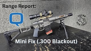 Range Report Q Mini Fix 300 Blackout Pistol  A firearm with an identity crisis [upl. by Fairman]