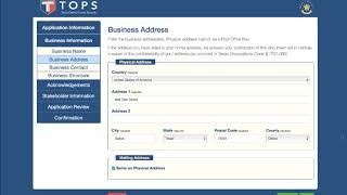 DPS Texas Online Private Security TOPS  New Business Application [upl. by Idelia]