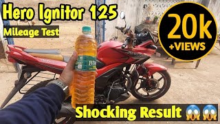 Mileage Test of Hero Ignitor 125 Unexpected amp Shocking Result😱😱  mileagetest ignitor  FJP Vlogs [upl. by Sabino673]