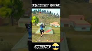 Treatment Sniper Onetap freefire gaming viral shorts freefiremax MLG RAYAN [upl. by Dich]