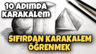 SIFIRDAN KARAKALEM ÖĞRENMEK 10 Adım  En baştan en sona Aşamalar  Öneriler  çizimdersi1 [upl. by Yngad357]